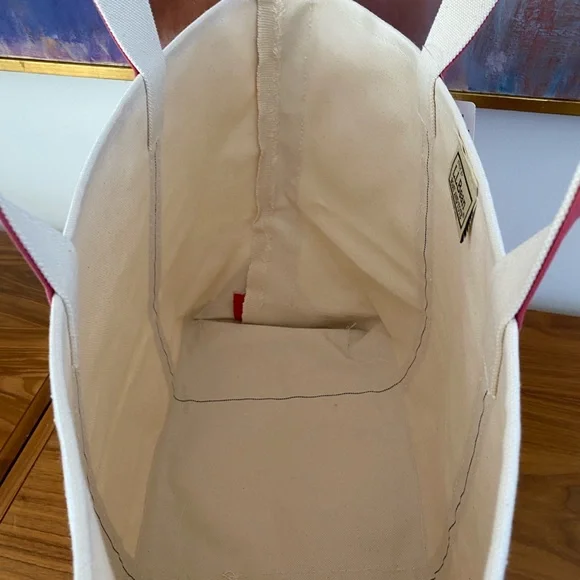 LL Bean Heavy Canvas Large Tote Bag in Vintage Rose / Pink - Picture 6 of 9